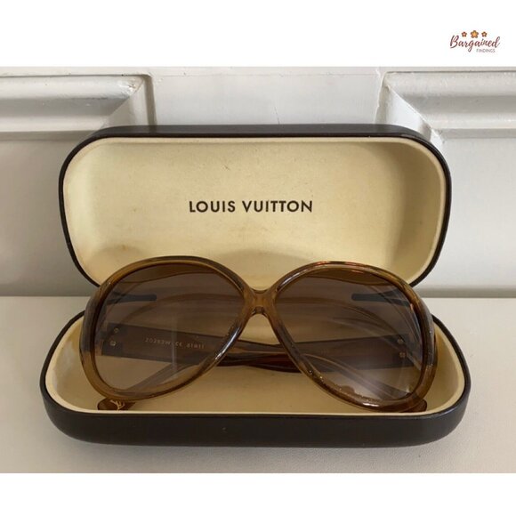 Auth LOUIS VUITTON Honey Speckling Acetate Frame Oversized Soupcon GM Sunglasses - Picture 11 of 12